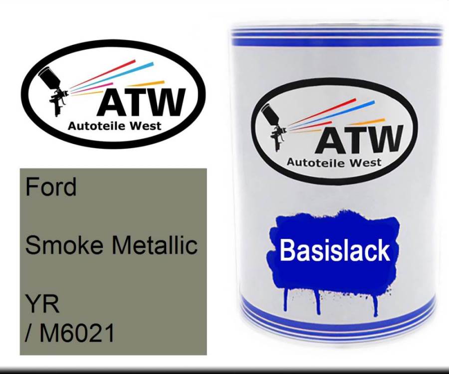 Ford, Smoke Metallic, YR / M6021: 500ml Lackdose, von ATW Autoteile West.